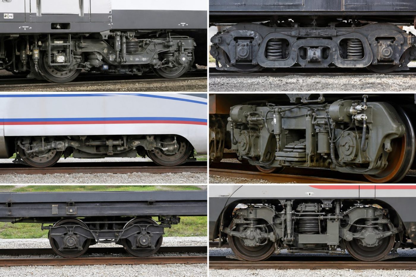 Quels sont les différents types de bogies dans le rail / ferroviaire ?